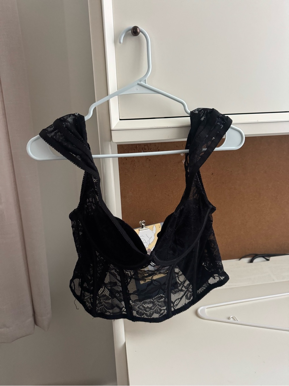 Black Lace Longline Bralette - Women's Intimates